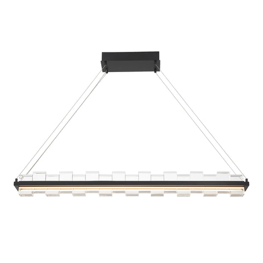 Bruco 45" Wide 3000K LED Crystal Linear Chandelier