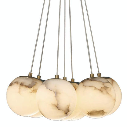 Kepler 18" Wide 3000K LED Multi Pendant with Alabaster Shades