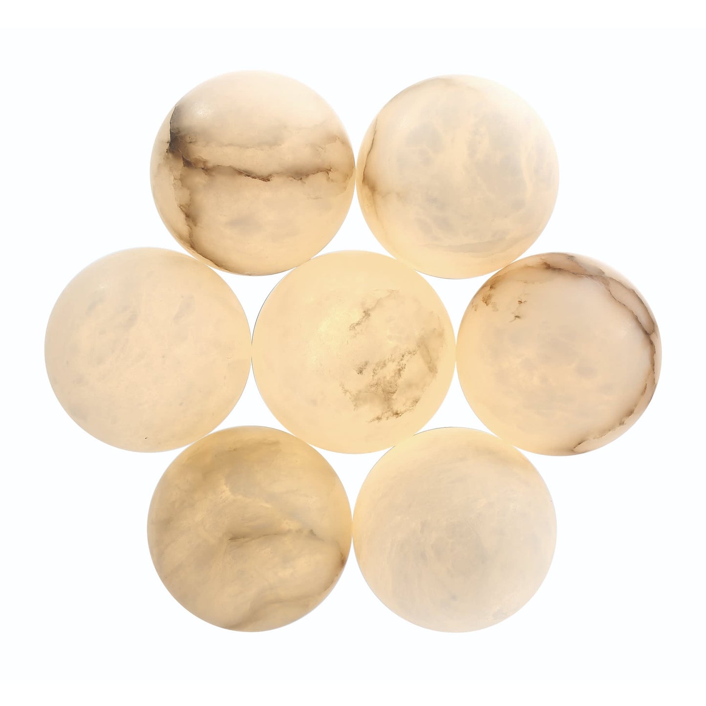 Kepler 18" Wide 3000K LED Multi Pendant with Alabaster Shades