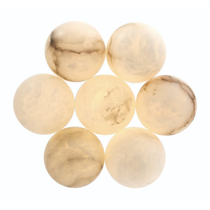 Kepler 18" Wide 3000K LED Multi Pendant with Alabaster Shades