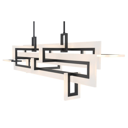 Eurofase Lighting Inizio 55" Wide 3000K LED Geometric Linear Chandelier
