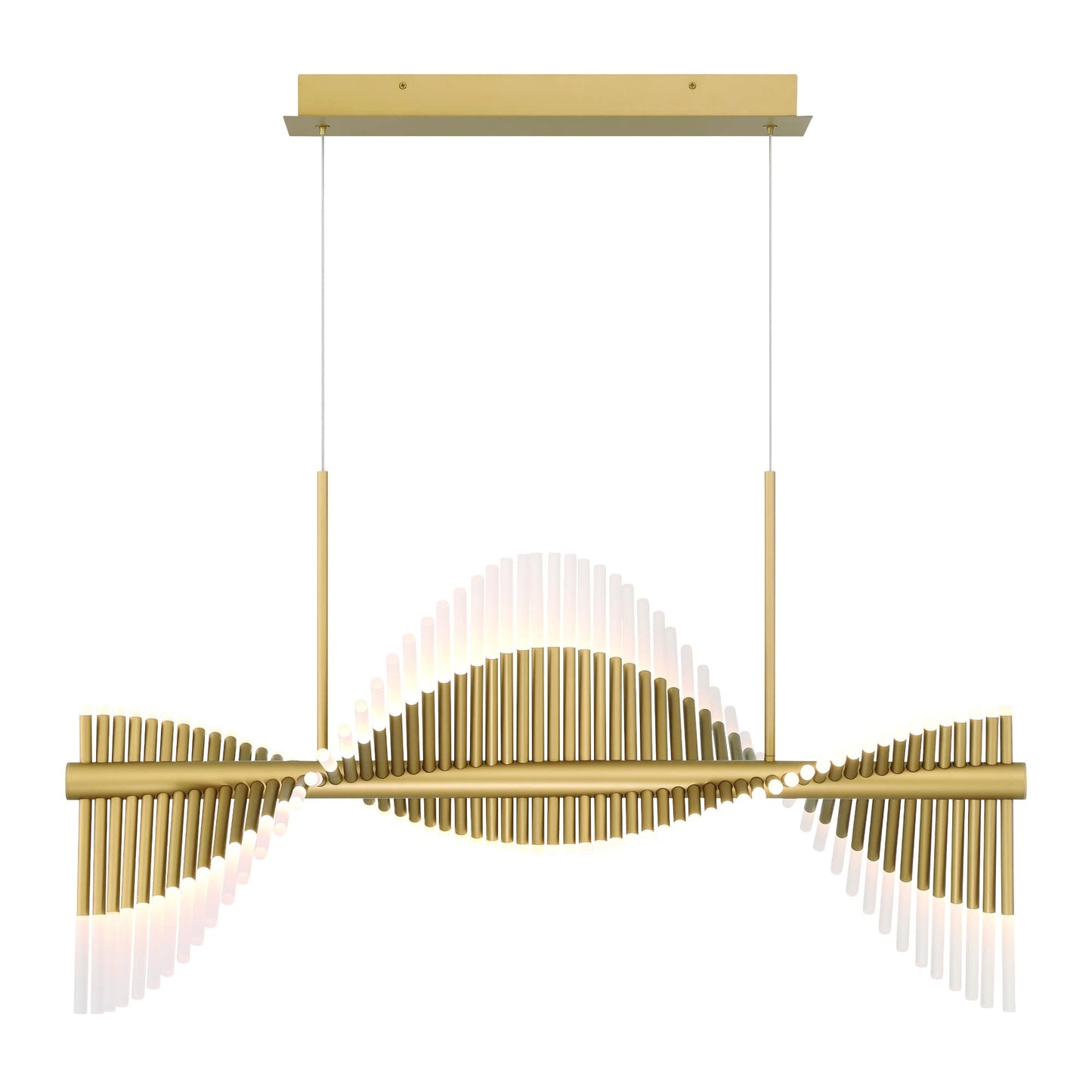Voltik 40" Wide LED Abstract Linear Chandelier