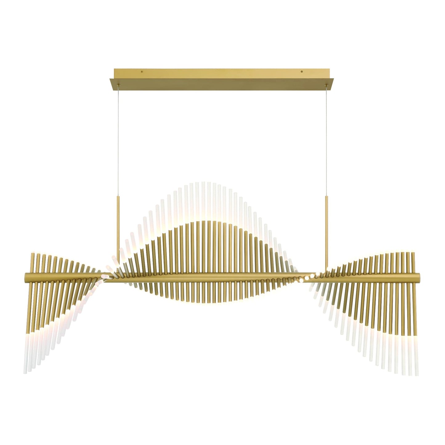 Voltik 59" Wide LED Abstract Linear Chandelier