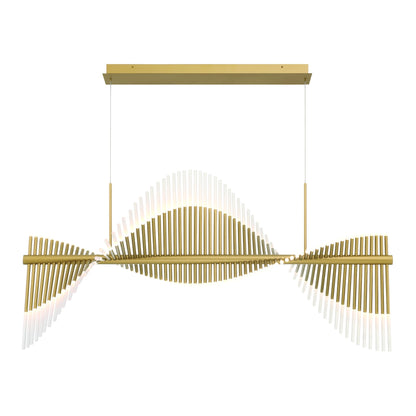 Voltik 59" Wide LED Abstract Linear Chandelier