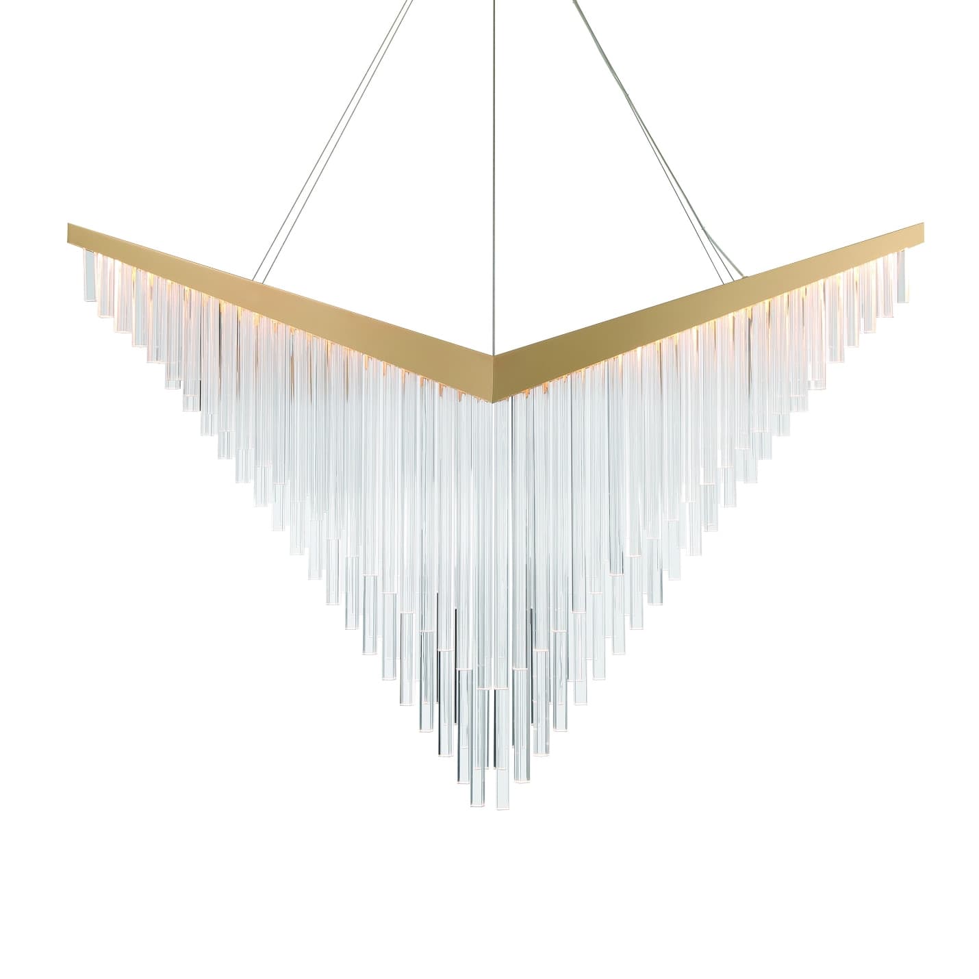 Vivien 60" Wide LED Abstract Linear Chandelier