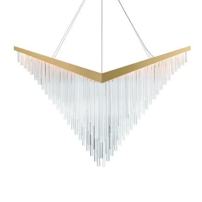 Vivien 60" Wide LED Abstract Linear Chandelier