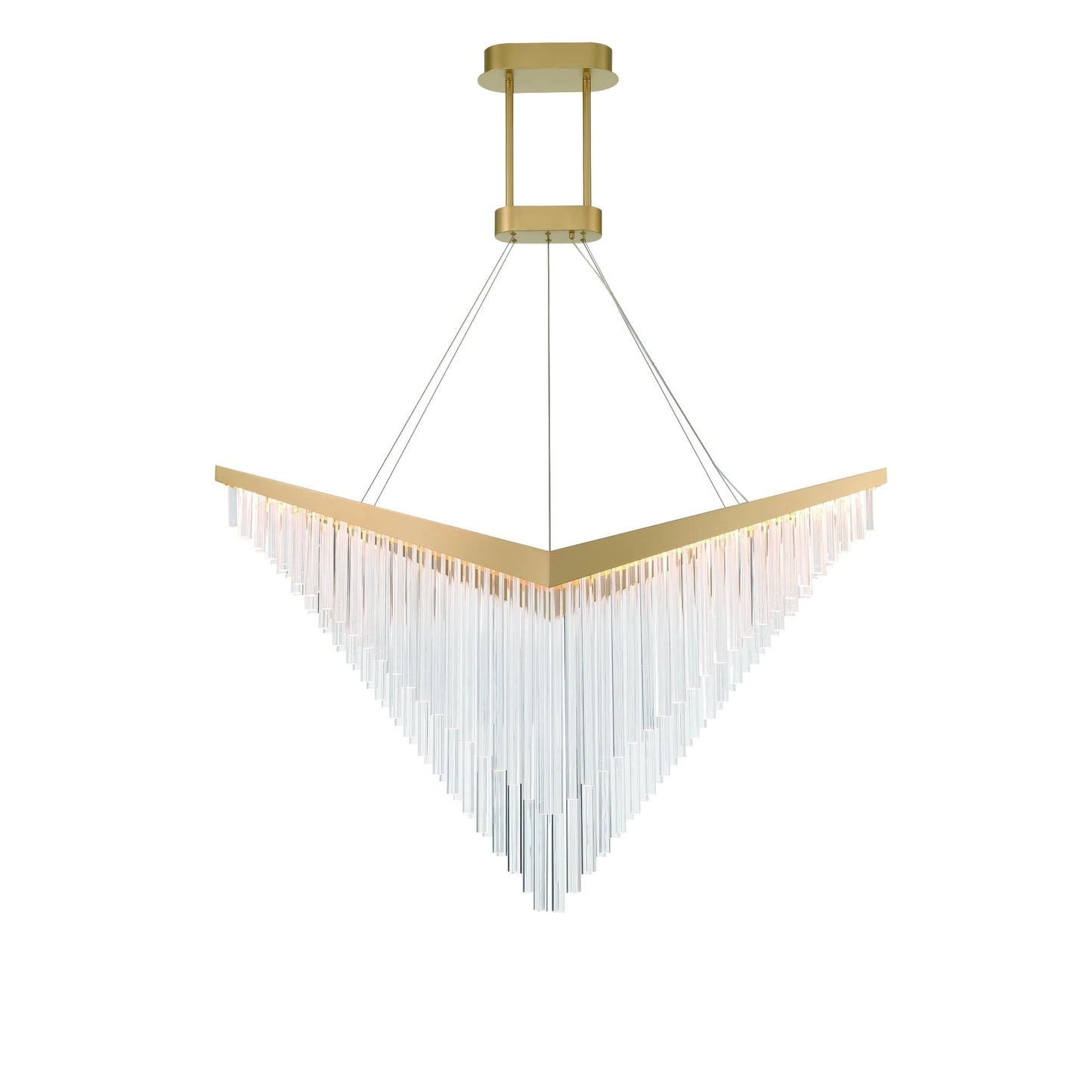 Vivien 60" Wide LED Abstract Linear Chandelier