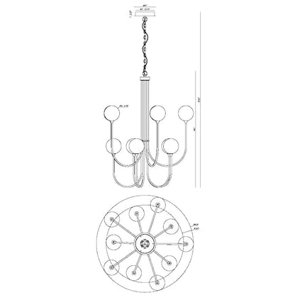 Eurofase Lighting Iissa 40" Wide Chandelier