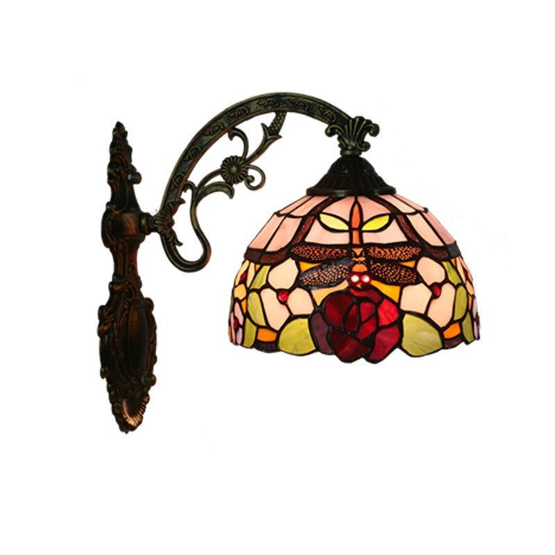 European Dragonfly Glass Wall Lamp