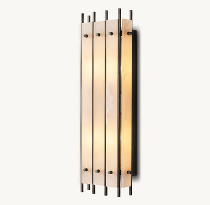 San Marcos Alabaster Grand Rectangular Wall Sconce