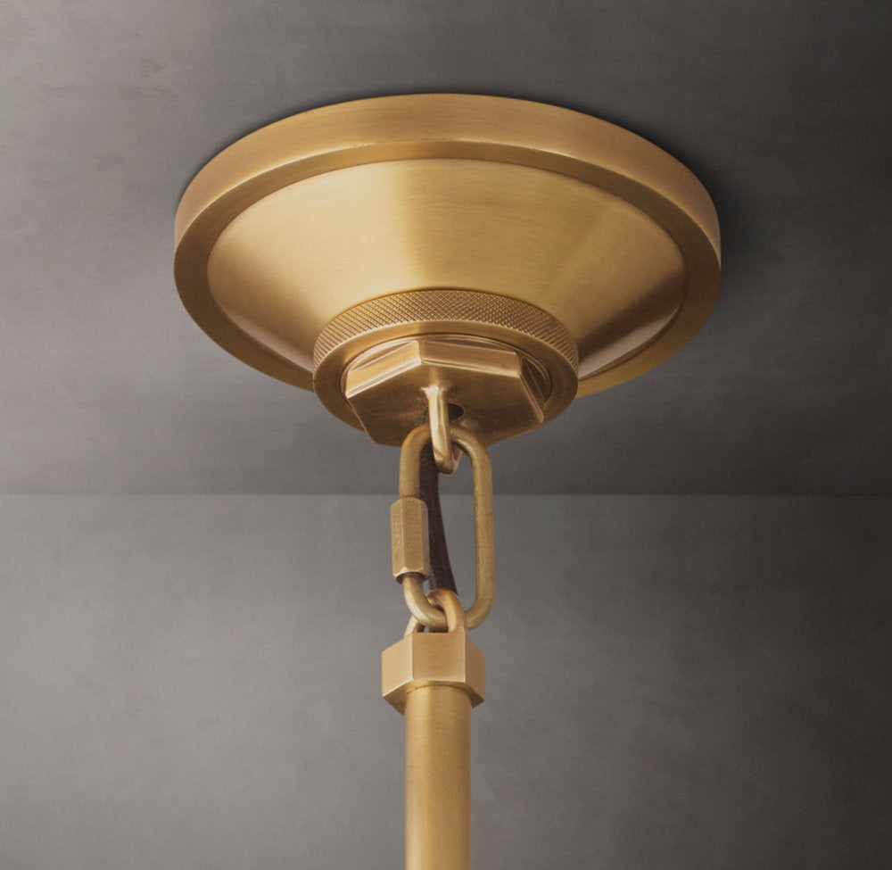 Machinists Cylindrical Glass Pendant Lamp
