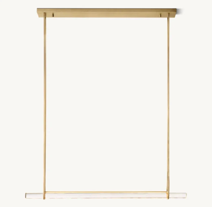 Audubon Crystal Single Bar Linear Chandelier 60"