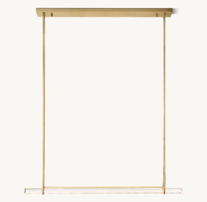 Audubon Crystal Single Bar Linear Chandelier 60"