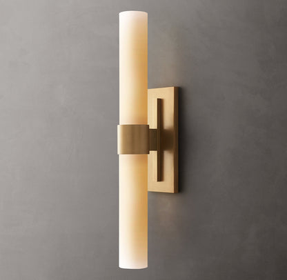 Ravelles Opal Milk Glass Linear Wall Sconce