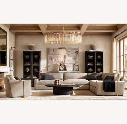 Calamette Glass Round Chandelier 60"