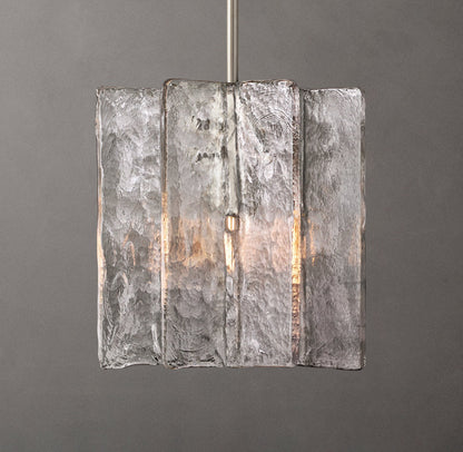 Lattice Clear Glass Pendant