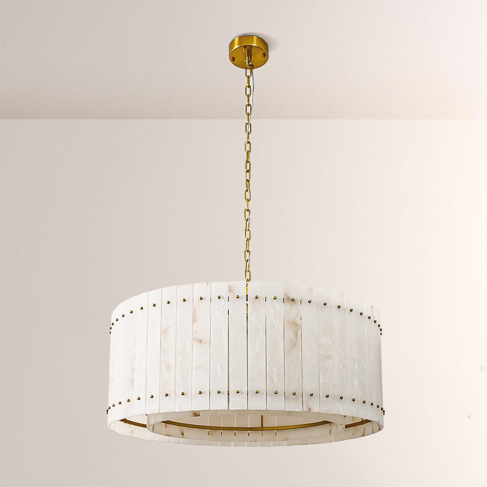 Aurelix Alabaster Round Chandelier