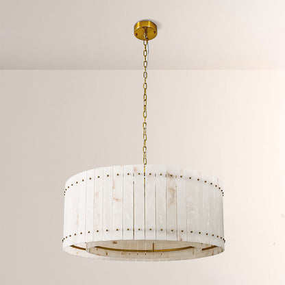 Aurelix Alabaster Round Chandelier