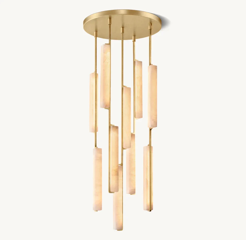 Audubon Alabaster Round Chandelier 24"