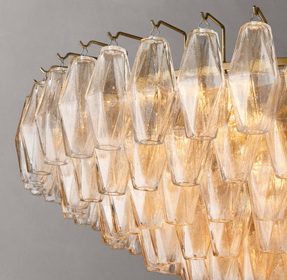 Chiara Clear Glass Tiered Round Chandelier 37"