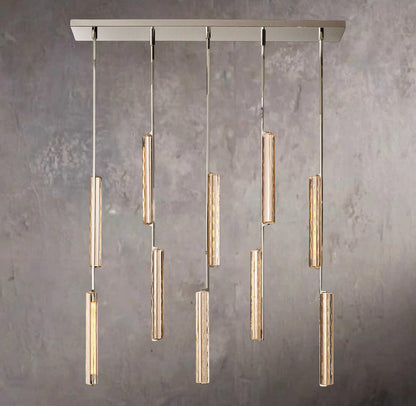 Audubona Crystal Linear Chandelier 54"