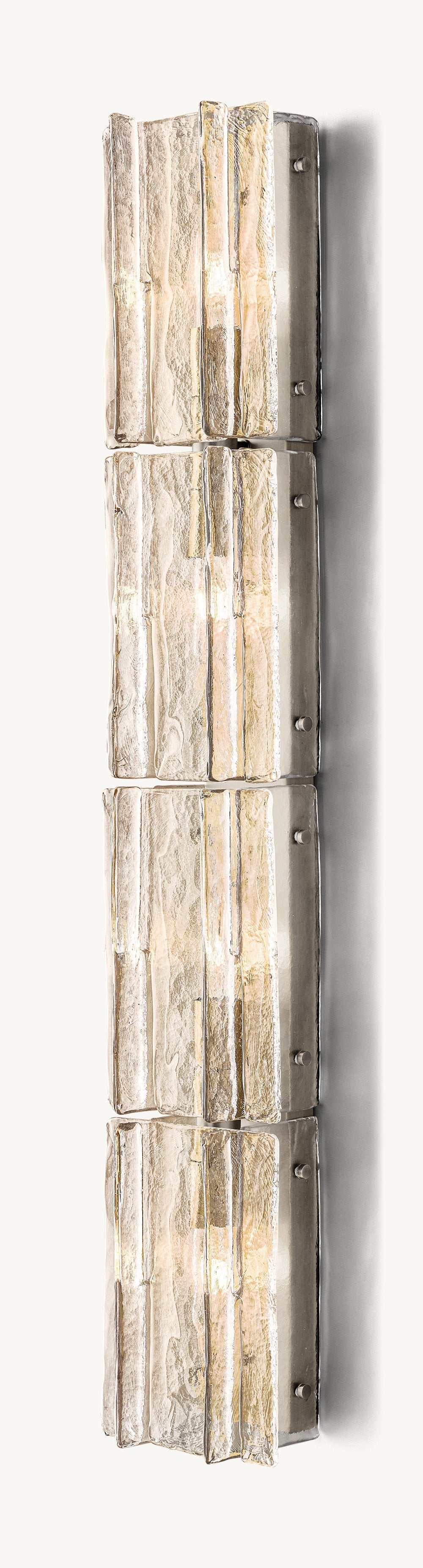 Gridded Clear Glass Grand Wall Sconce