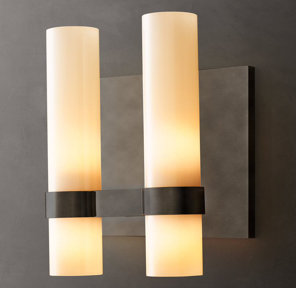 Ravelle Opal Glass Twin Wall Sconce