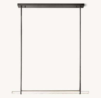 Audubon Crystal Single Bar Linear Chandelier 60"