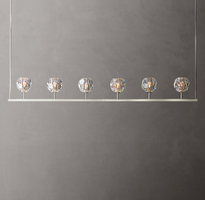 Boule De Cristal Clear Glass Linear Chandelier 60"