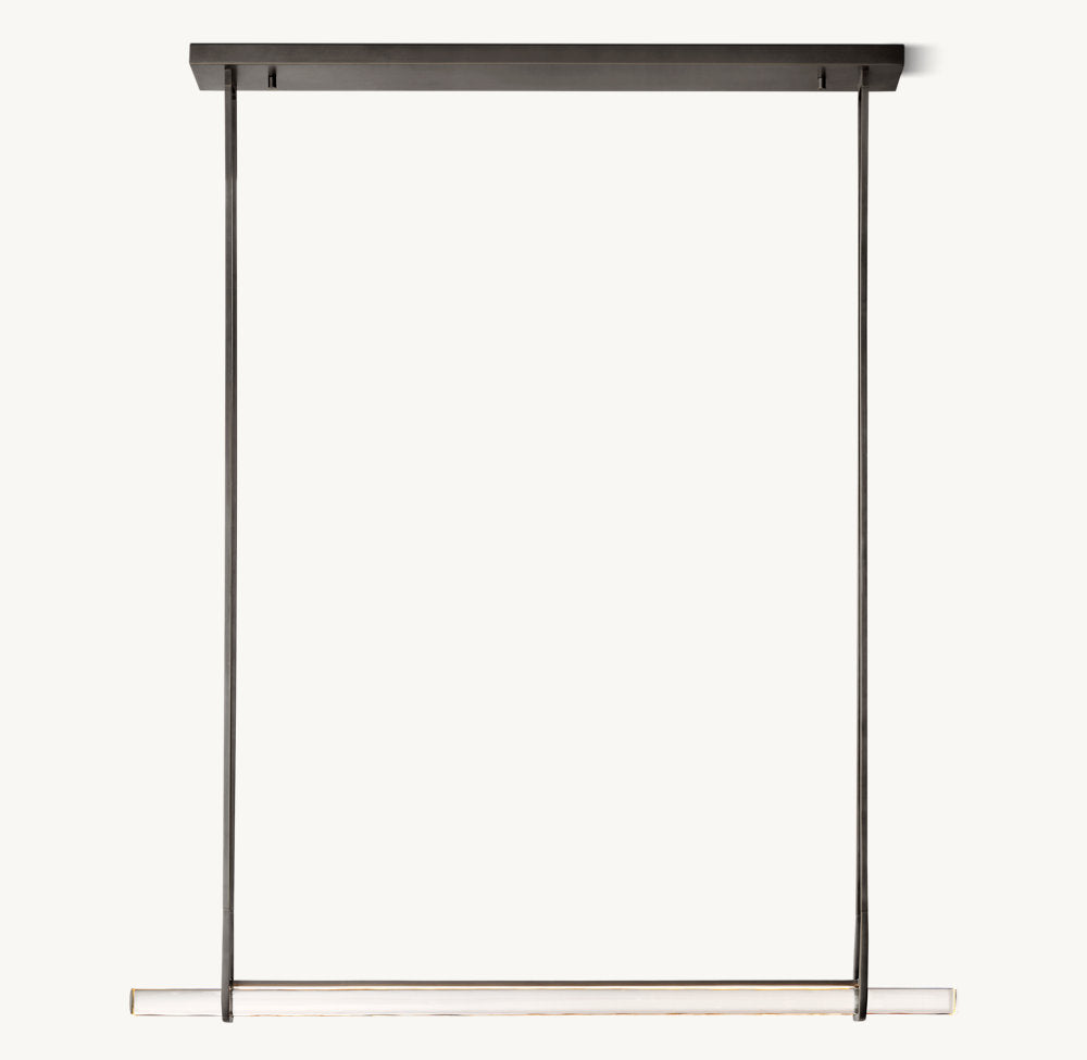 Audubon Crystal Single Bar Linear Chandelier 60"