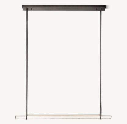 Audubon Crystal Single Bar Linear Chandelier 60"