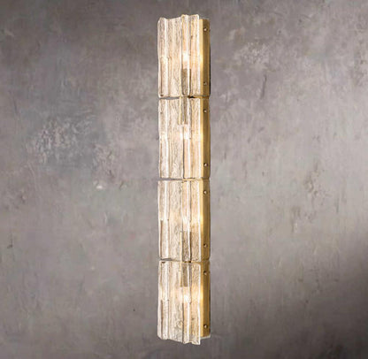 Gridded Clear Glass Grand Wall Sconce