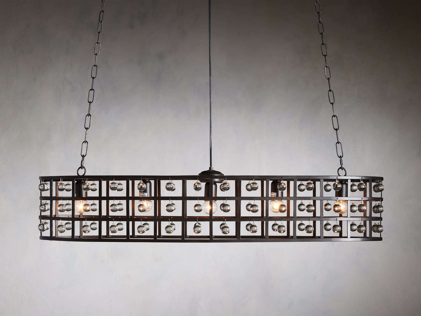 Ferraro Crystal Cage Oval Chandelier