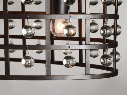 Ferraro Crystal Cage Oval Chandelier