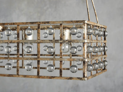 Ferraro Crystal Cage Rectangular Chandelier