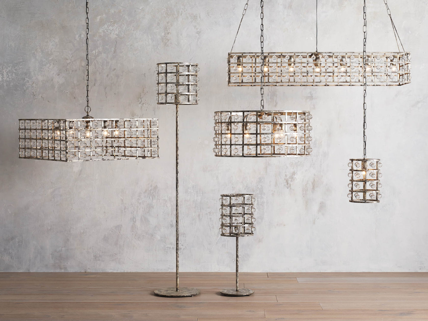 Ferraro Crystal Cage Rectangular Chandelier
