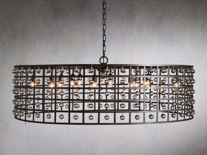 Ferraro Crystal Cage Round Chandelier