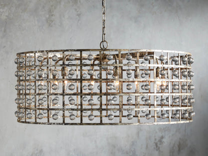 Ferraro Crystal Cage Round Chandelier