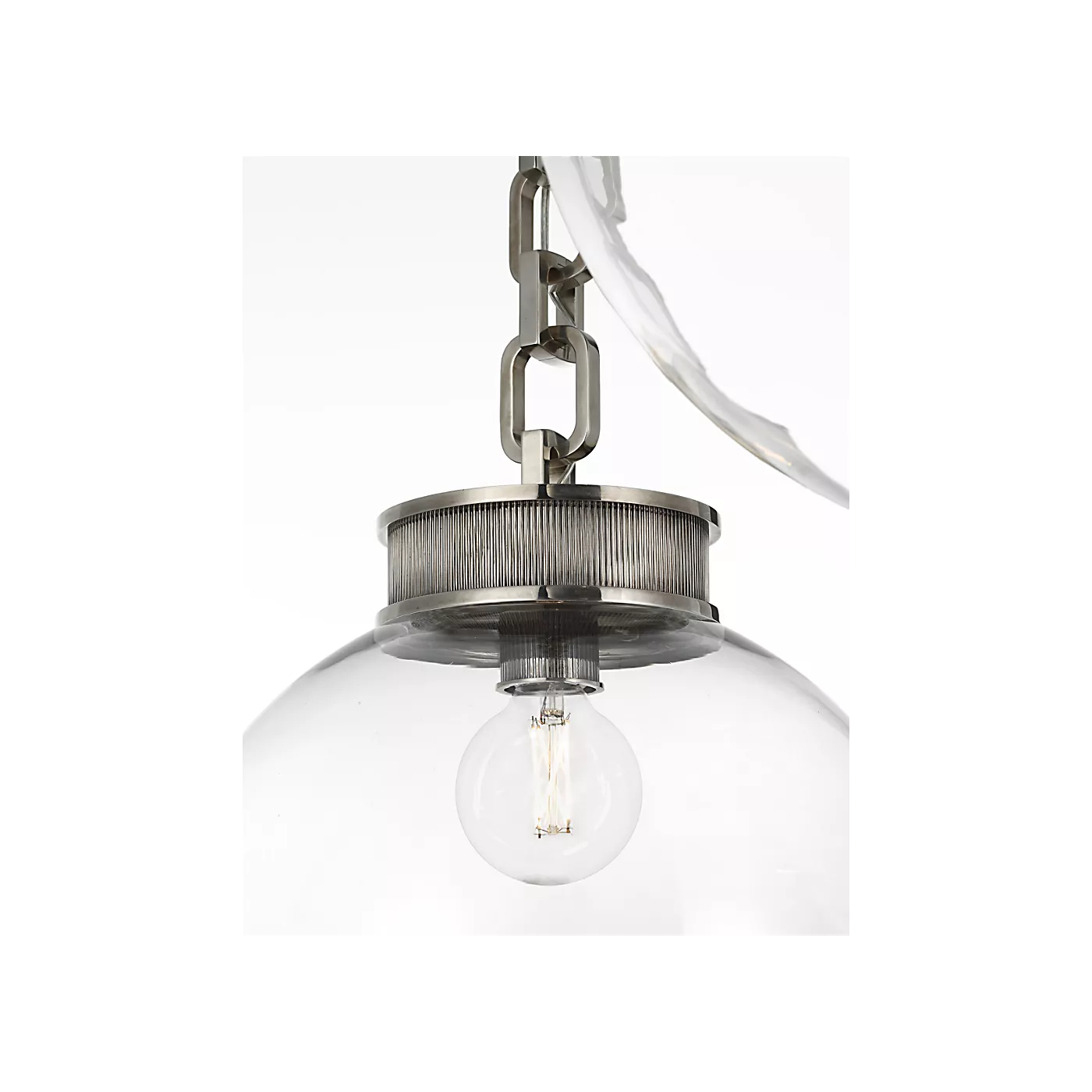 Bellamy 2 Light Statement Chain 16" Globe Chandelier