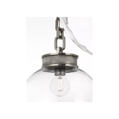 Bellamy 2 Light Statement Chain 16" Globe Chandelier