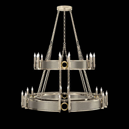 Fine Art Handcrafted Lighting Mirage 24 Light 50" Wide Taper Candle Style Chandelier