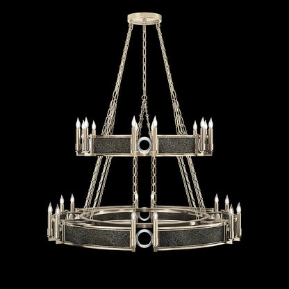 Fine Art Handcrafted Lighting Mirage 24 Light 50" Wide Taper Candle Style Chandelier