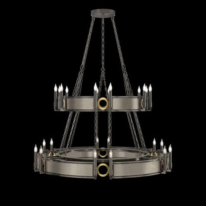Fine Art Handcrafted Lighting Mirage 24 Light 50" Wide Taper Candle Style Chandelier