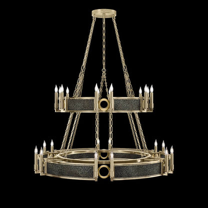 Fine Art Handcrafted Lighting Mirage 24 Light 50" Wide Taper Candle Style Chandelier