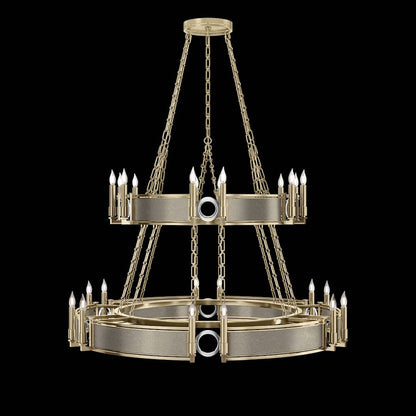 Fine Art Handcrafted Lighting Mirage 24 Light 50" Wide Taper Candle Style Chandelier