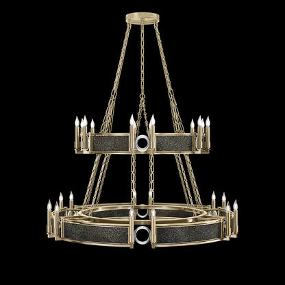 Fine Art Handcrafted Lighting Mirage 24 Light 50" Wide Taper Candle Style Chandelier