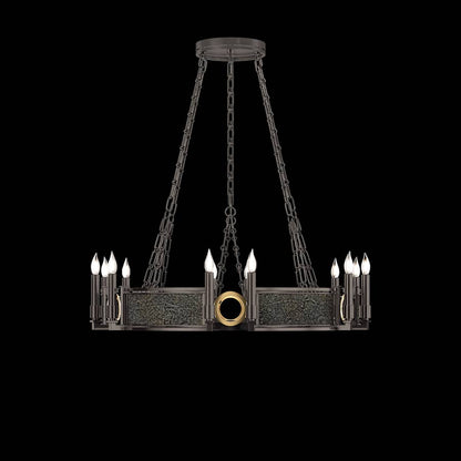 Fine Art Handcrafted Lighting Mirage 12 Light 36" Wide Taper Candle Style Chandelier