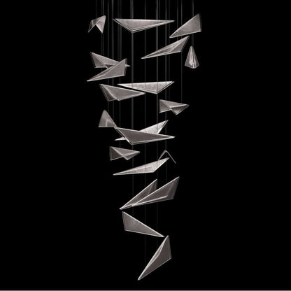 Fine Art Handcrafted Lighting Volo 8 Light 36" Wide x 52" Tall LED Abstract Multi Light Pendant