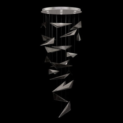 Fine Art Handcrafted Lighting Volo 8 Light 36" Wide x 52" Tall LED Abstract Multi Light Pendant