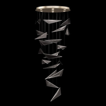 Fine Art Handcrafted Lighting Volo 8 Light 36" Wide x 52" Tall LED Abstract Multi Light Pendant